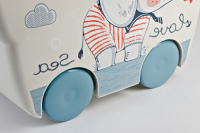 Hoff Ящик для игрушек с крышкой на колёсиках Деко Слоник  превью